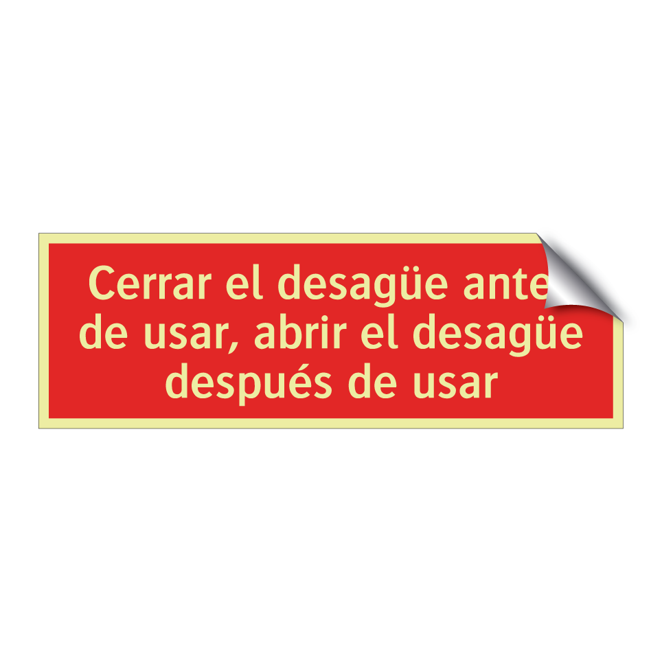 Cerrar el desagüe antes de usar, abrir el desagüe después de usar