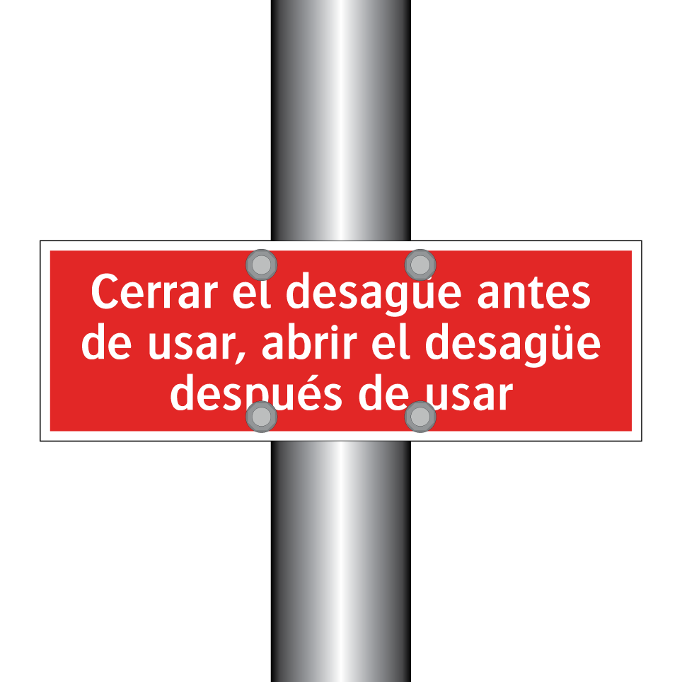 Cerrar el desagüe antes de usar, abrir el desagüe después de usar