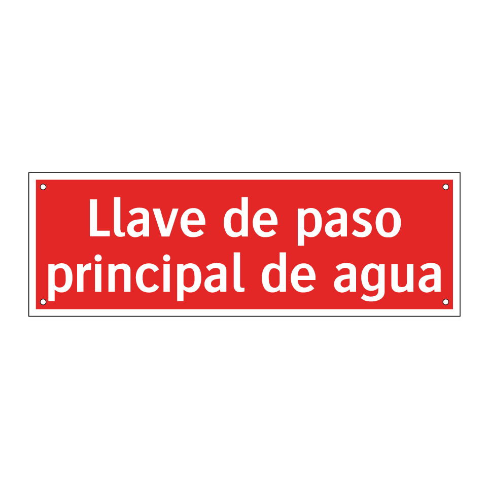 Llave de paso principal de agua