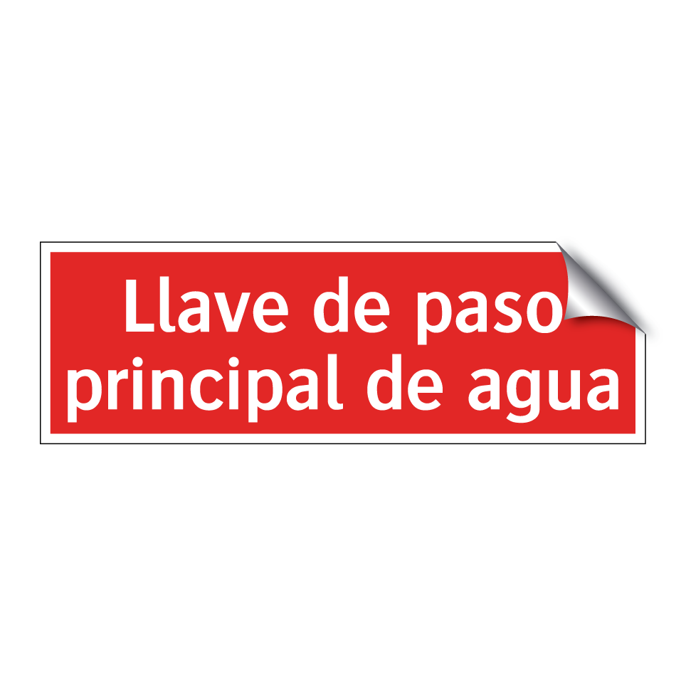 Llave de paso principal de agua