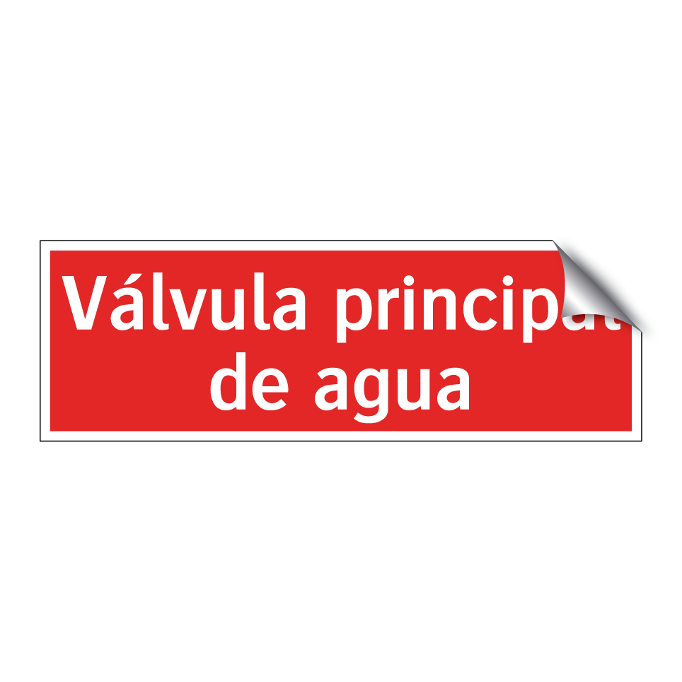 Válvula principal de agua