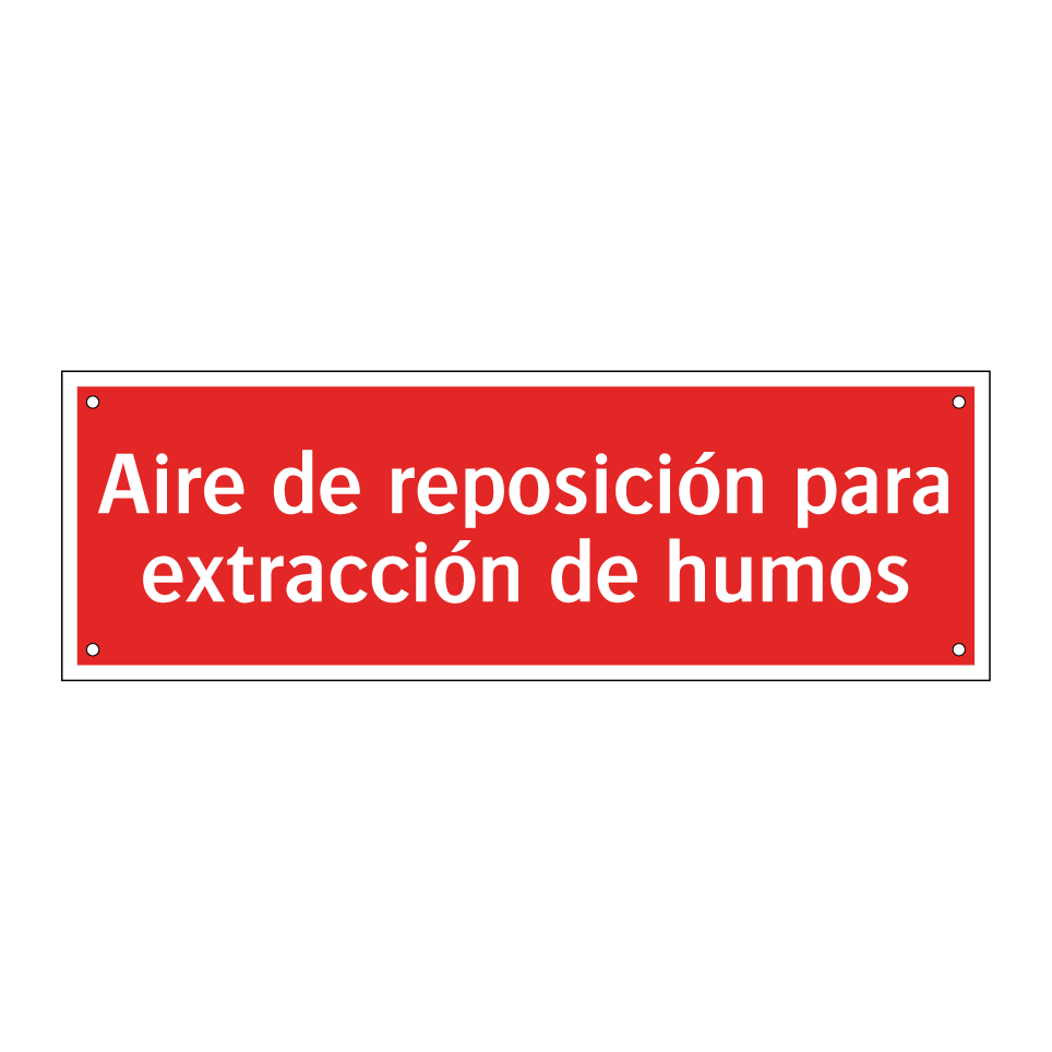 Aire de reposición para extracción de humos