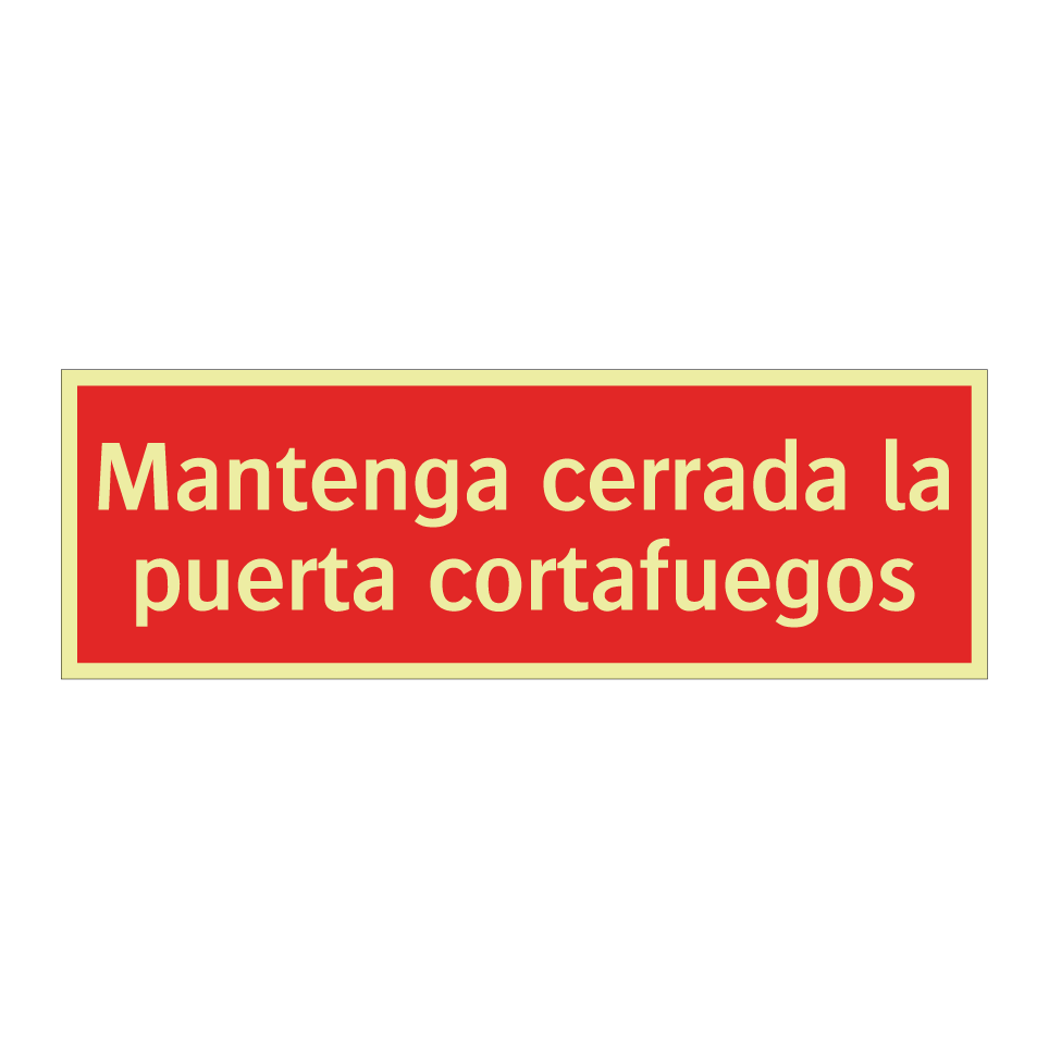 Mantenga cerrada la puerta cortafuegos