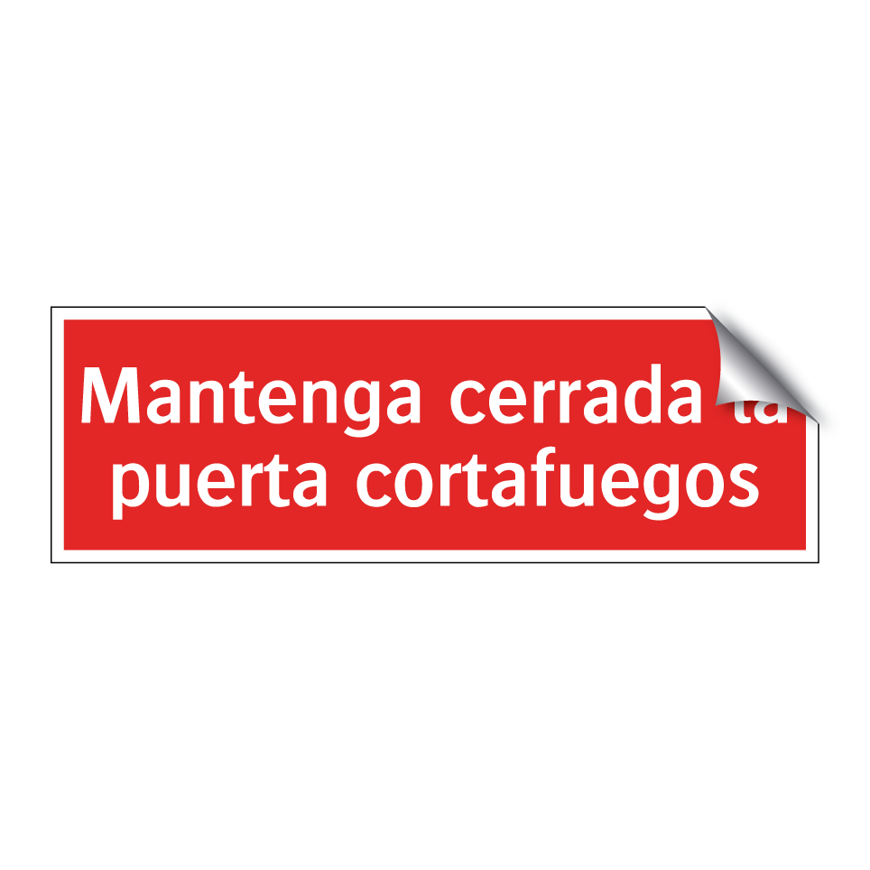 Mantenga cerrada la puerta cortafuegos