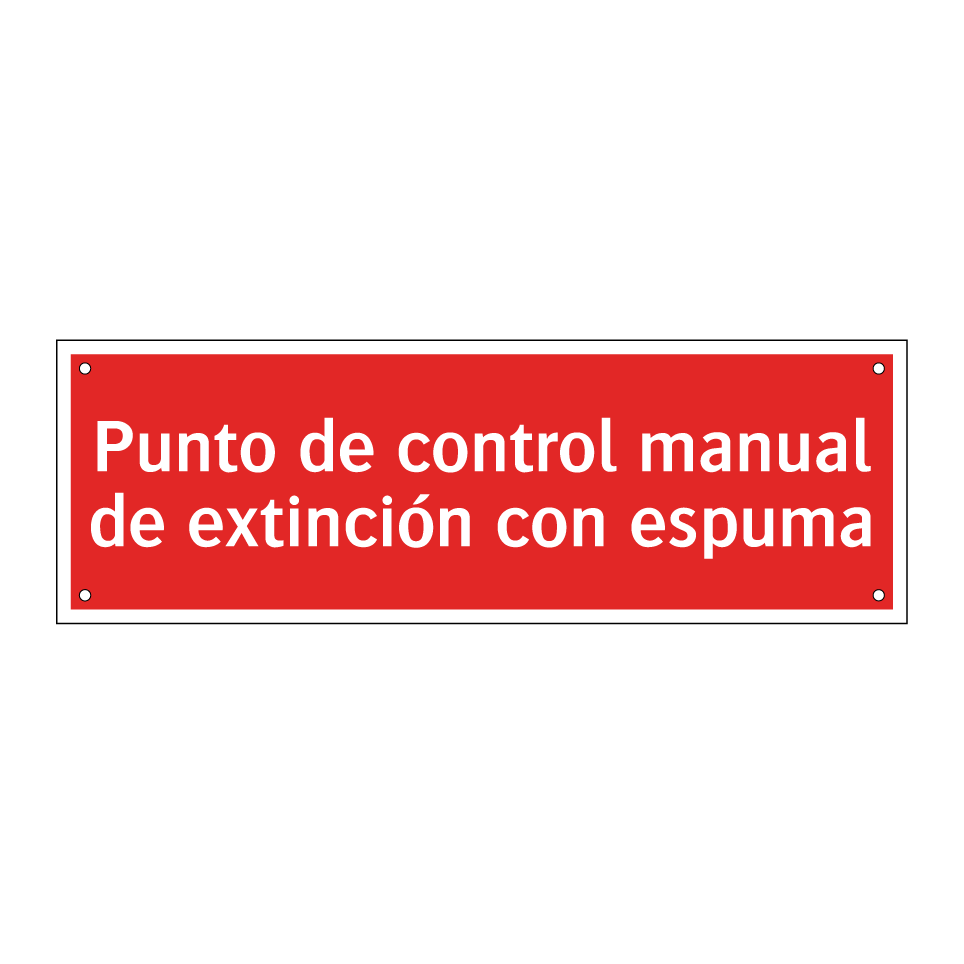 Punto de control manual de extinción con espuma