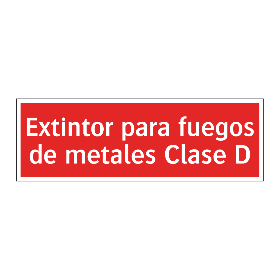 Extintor para fuegos de metales Clase D
