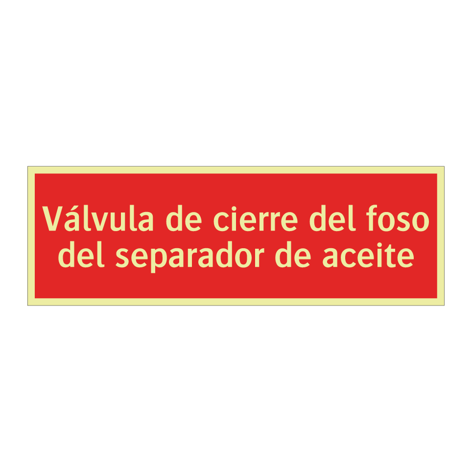 Válvula de cierre del foso del separador de aceite