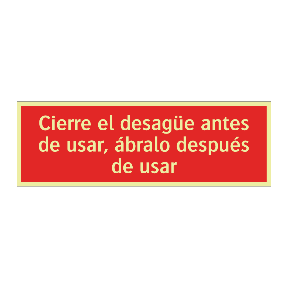 Cierre el desagüe antes de usar, ábralo después de usar