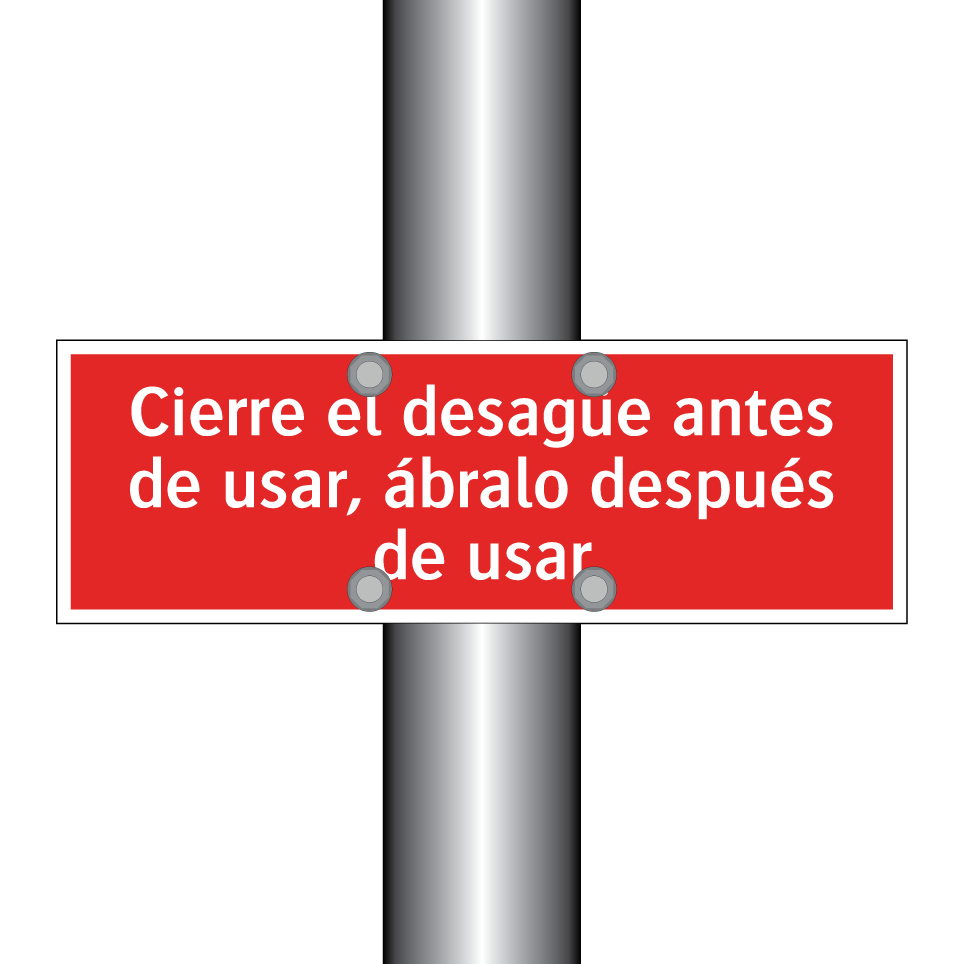 Cierre el desagüe antes de usar, ábralo después de usar