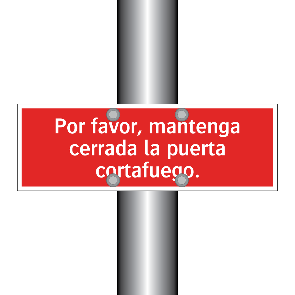 Por favor, mantenga cerrada la puerta cortafuego.
