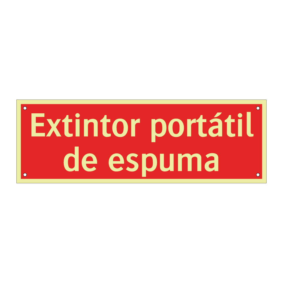 Extintor portátil de espuma