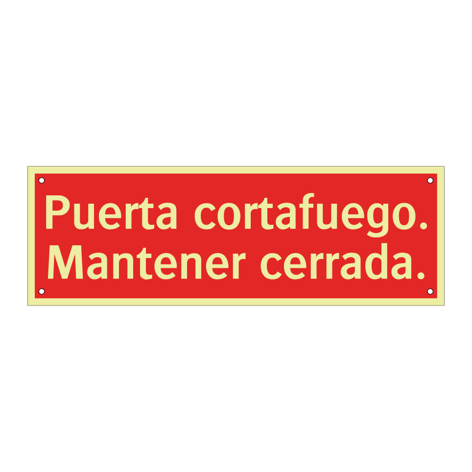 Puerta cortafuego. Mantener cerrada.