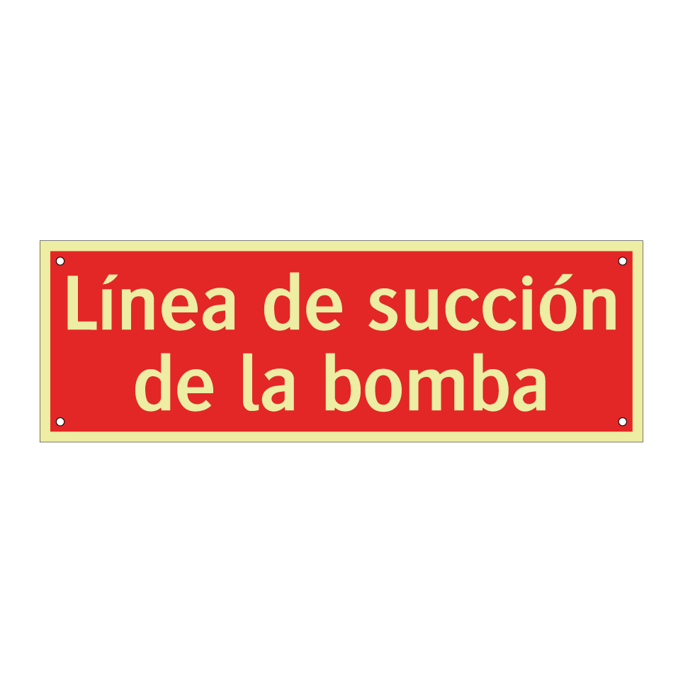 Línea de succión de la bomba
