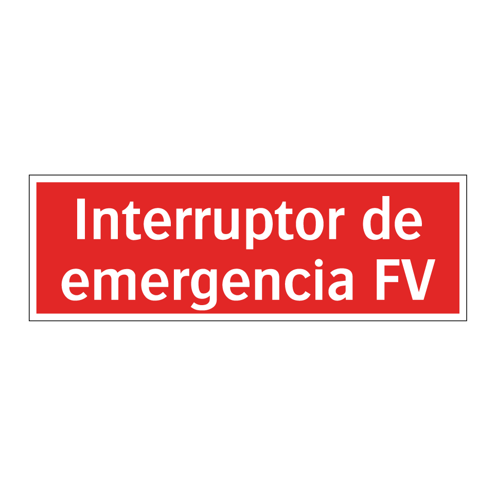 Interruptor de emergencia FV
