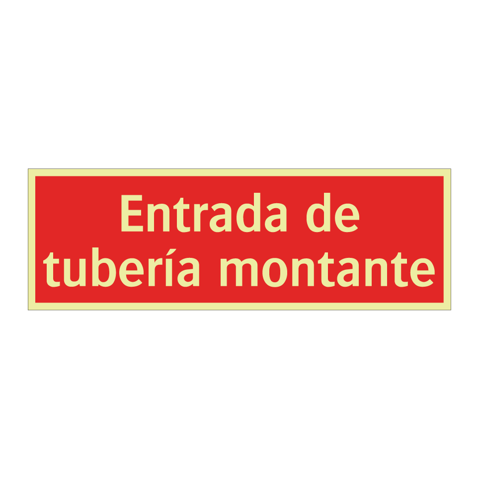 Entrada de tubería montante