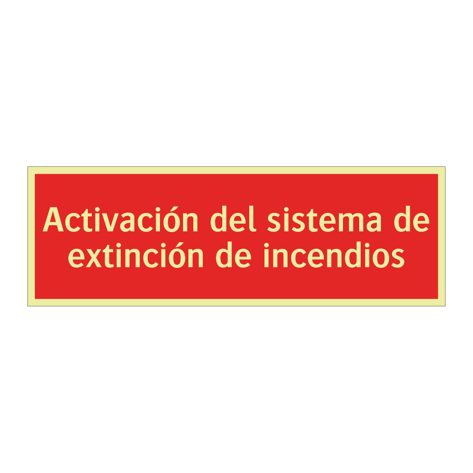 Activación del sistema de extinción de incendios