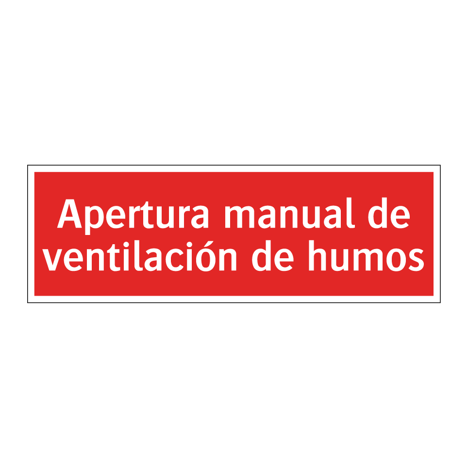 Apertura manual de ventilación de humos
