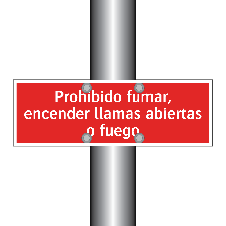 Prohibido fumar, encender llamas abiertas o fuego