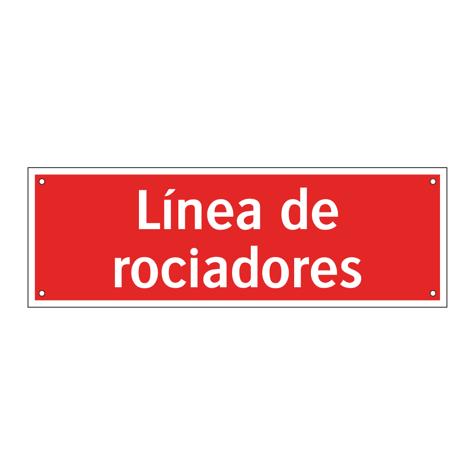 Línea de rociadores