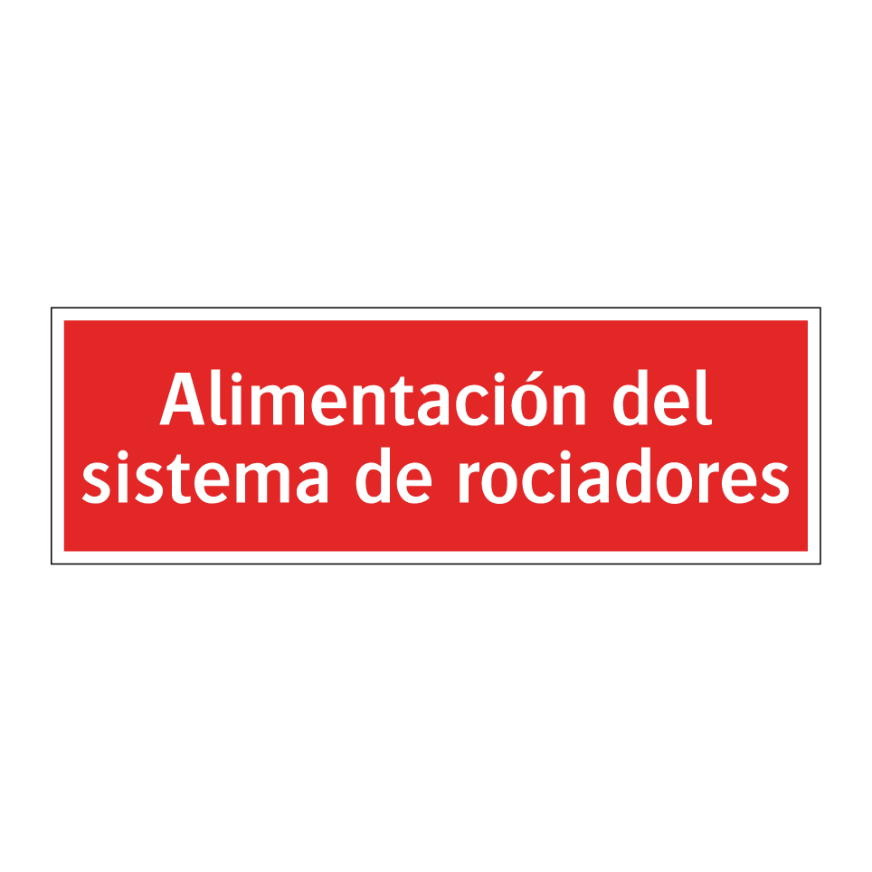 Alimentación del sistema de rociadores