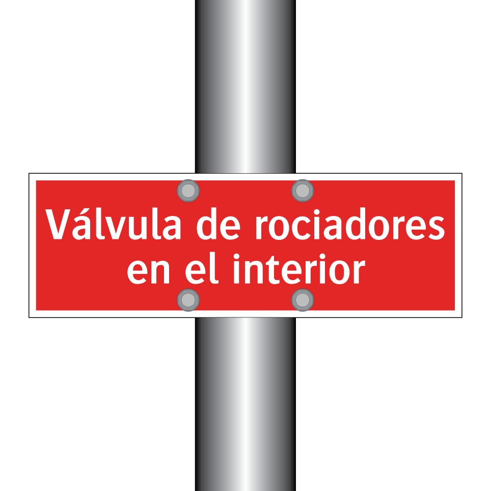 Válvula de rociadores en el interior