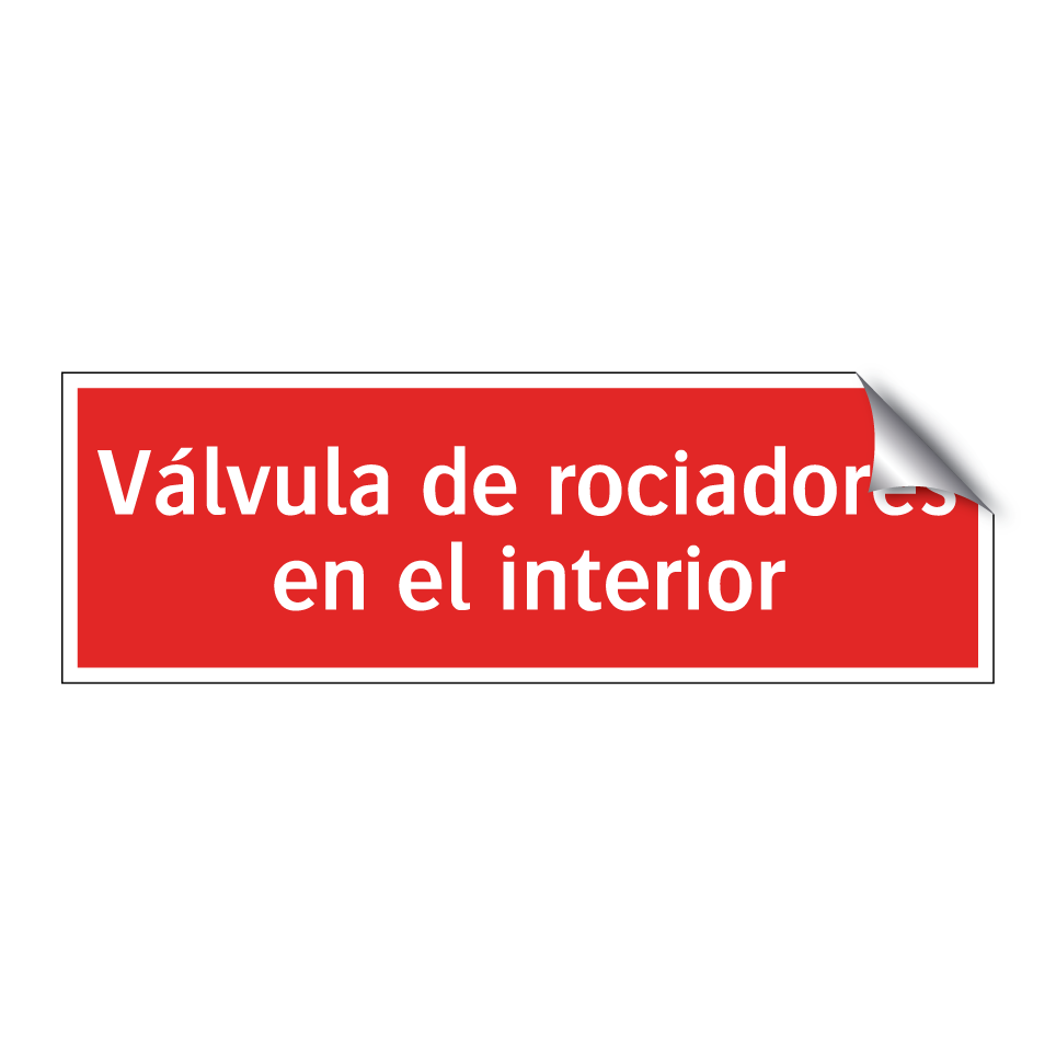 Válvula de rociadores en el interior