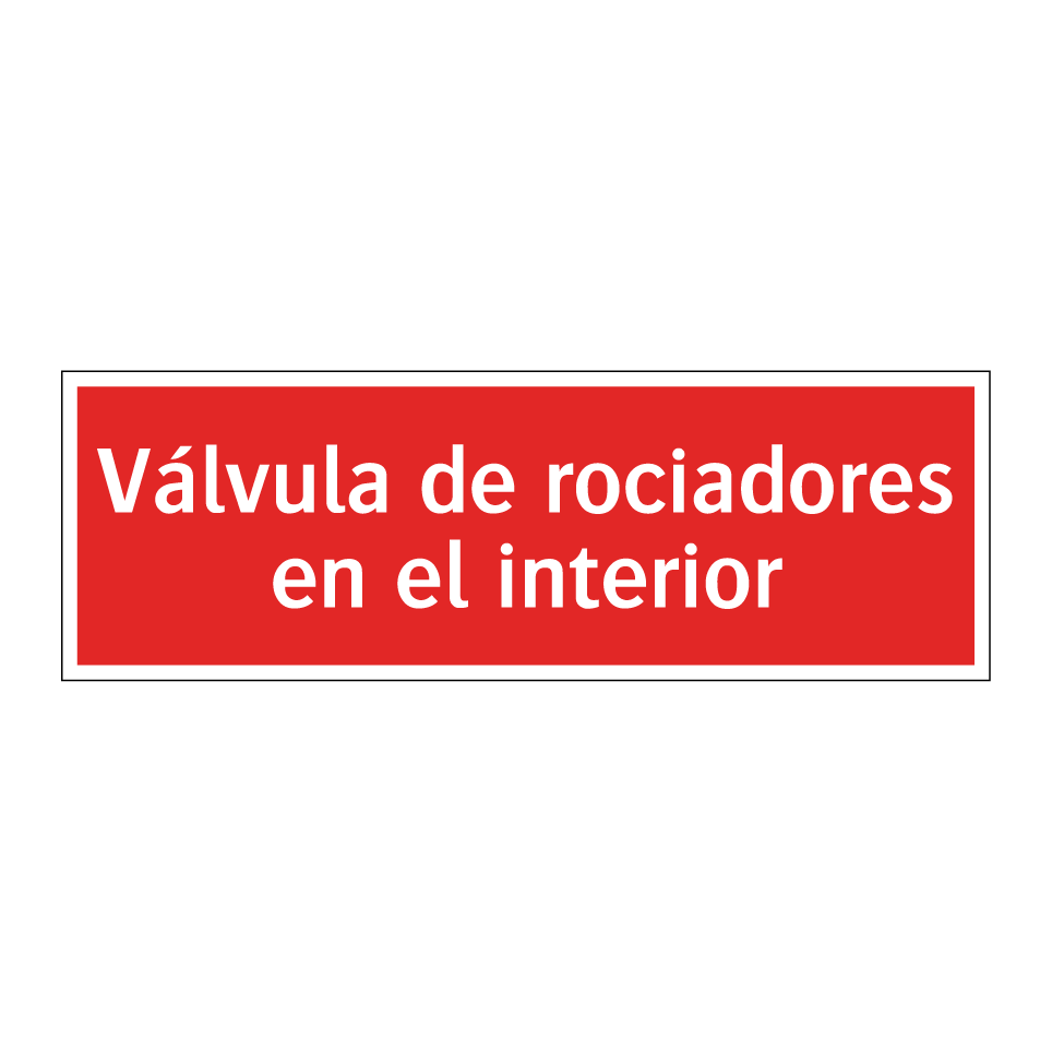 Válvula de rociadores en el interior