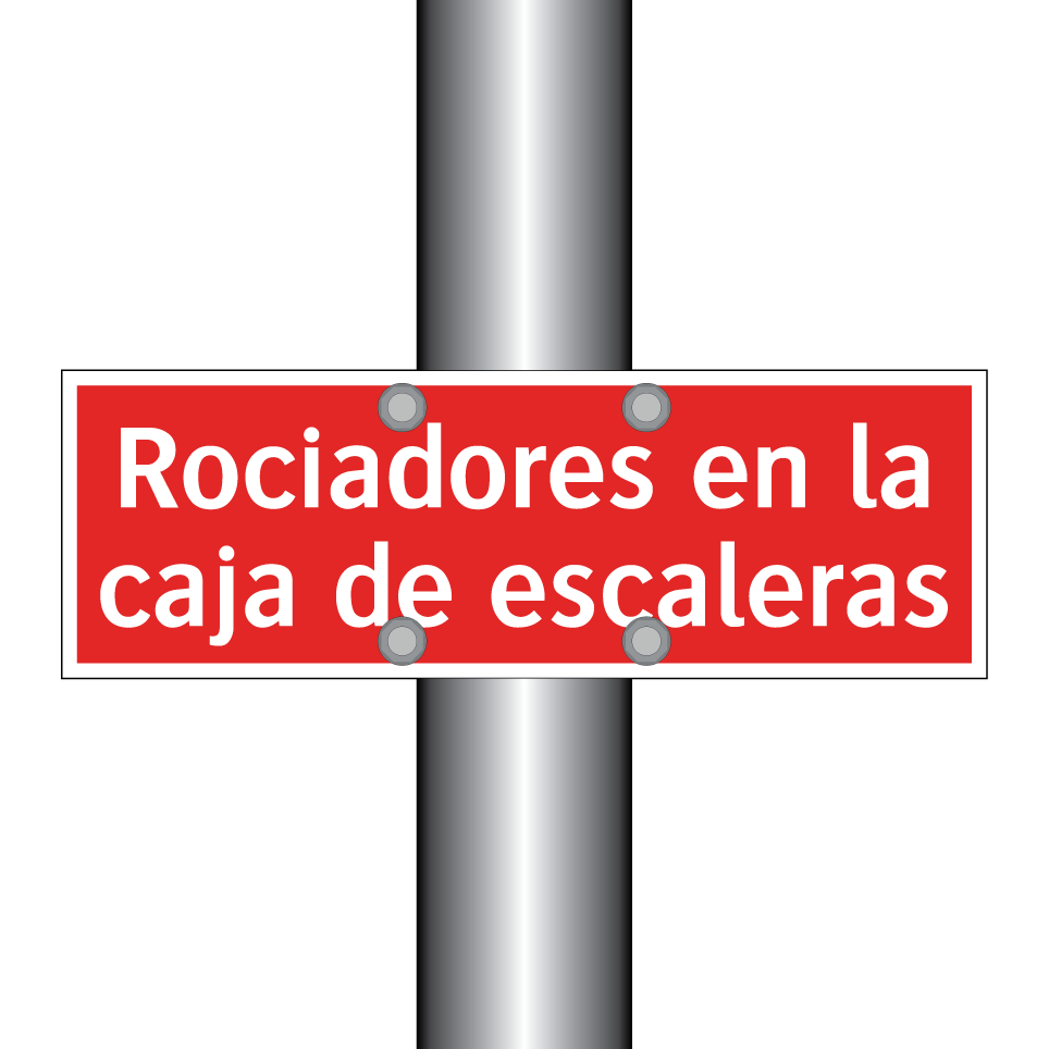 Rociadores en la caja de escaleras