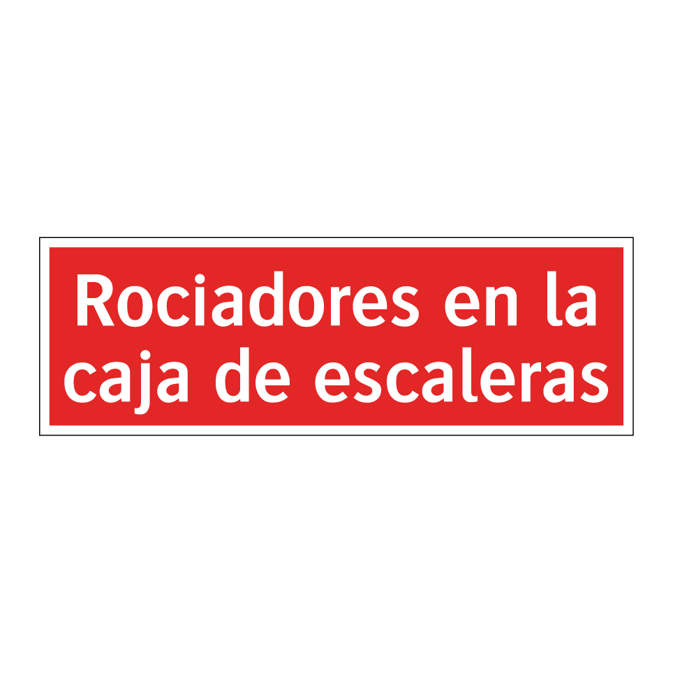 Rociadores en la caja de escaleras