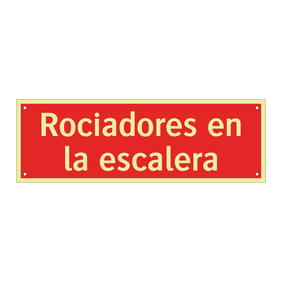 Rociadores en la escalera