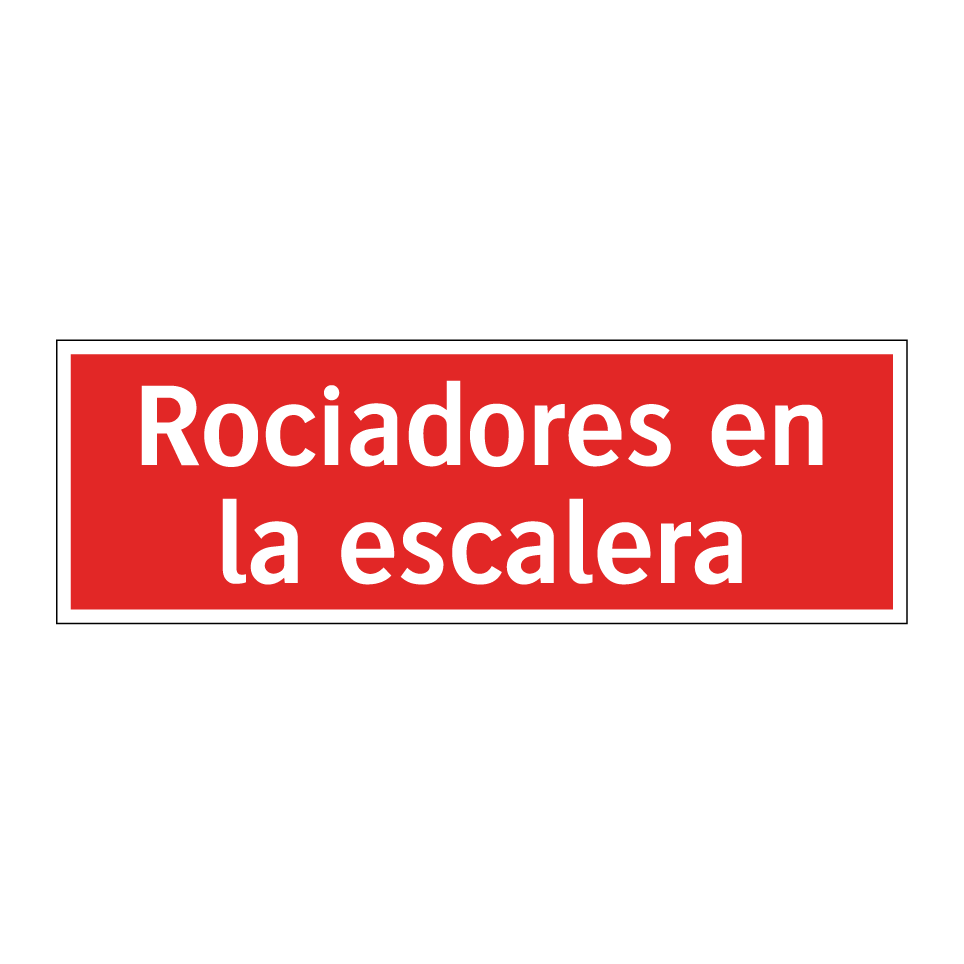 Rociadores en la escalera