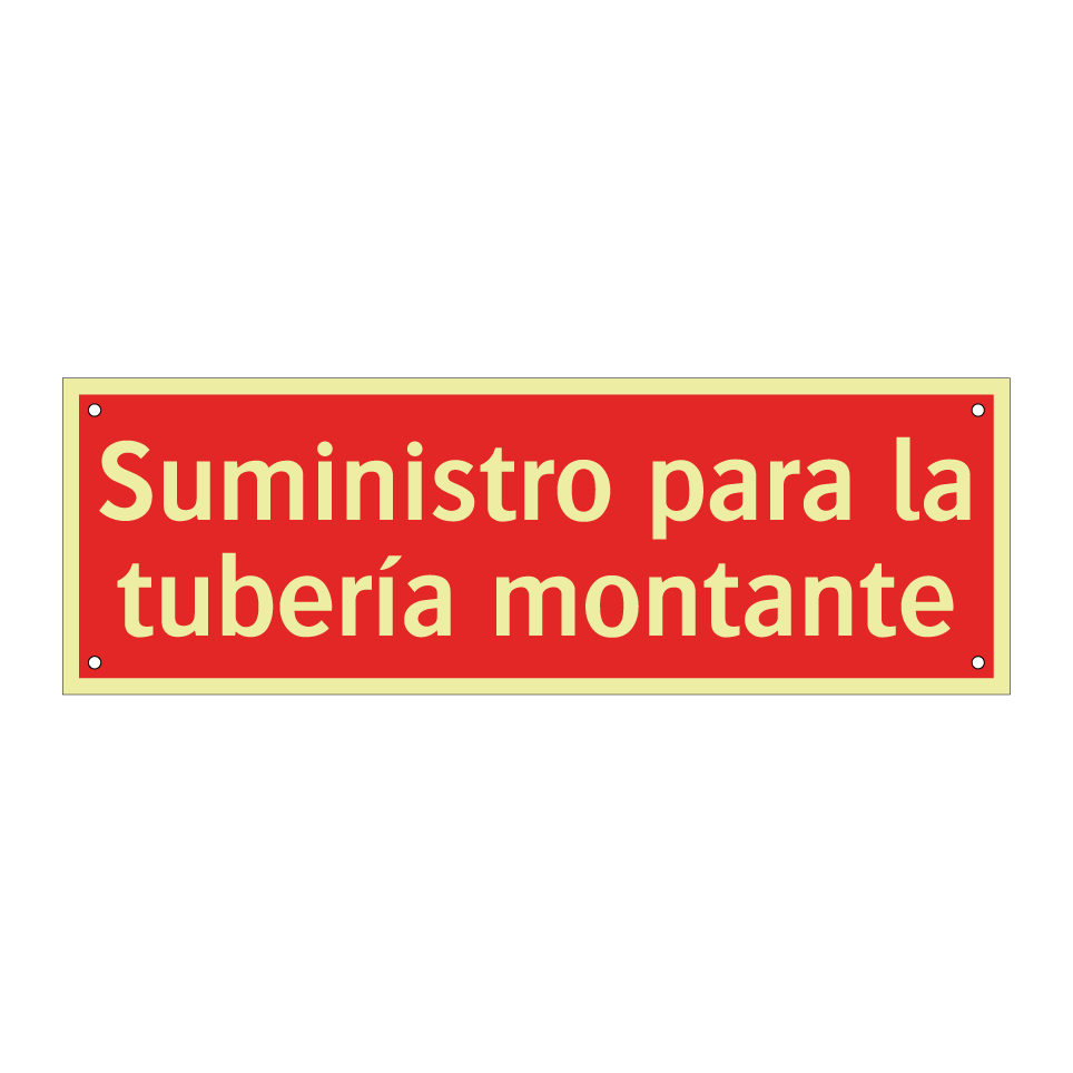 Suministro para la tubería montante