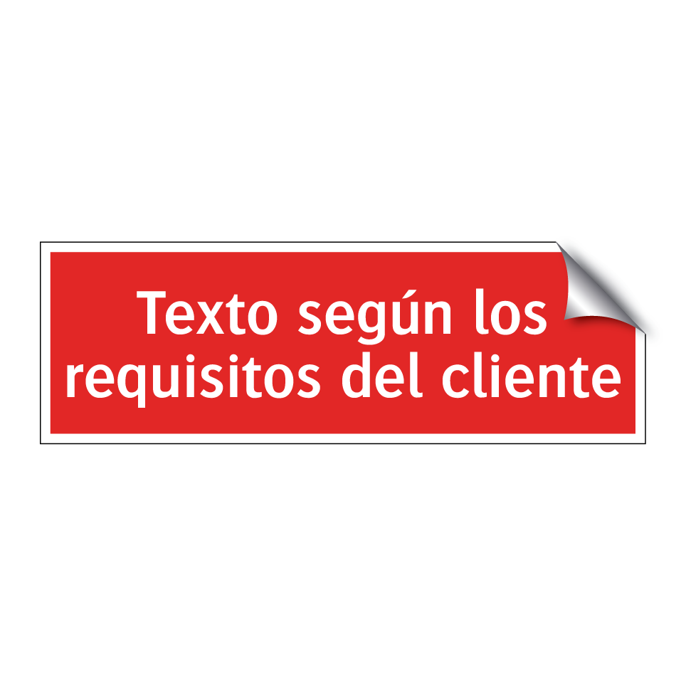 Texto según los requisitos del cliente