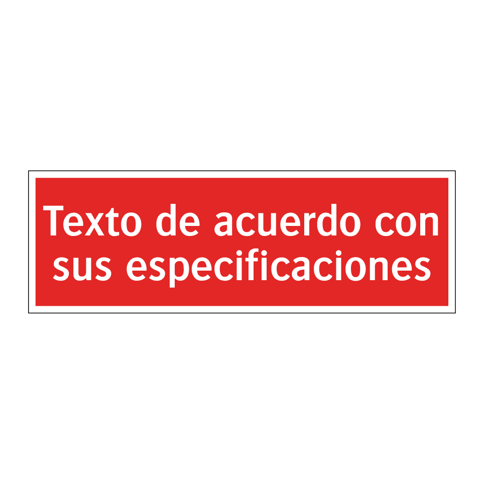 Texto de acuerdo con sus especificaciones