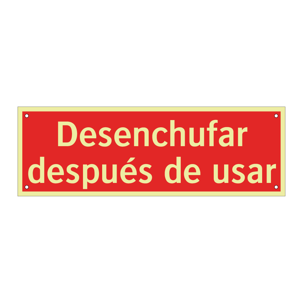 Desenchufar después de usar