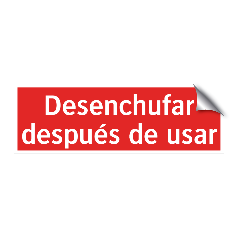 Desenchufar después de usar