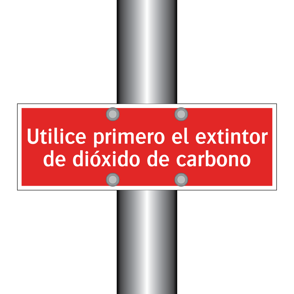 Utilice primero el extintor de dióxido de carbono