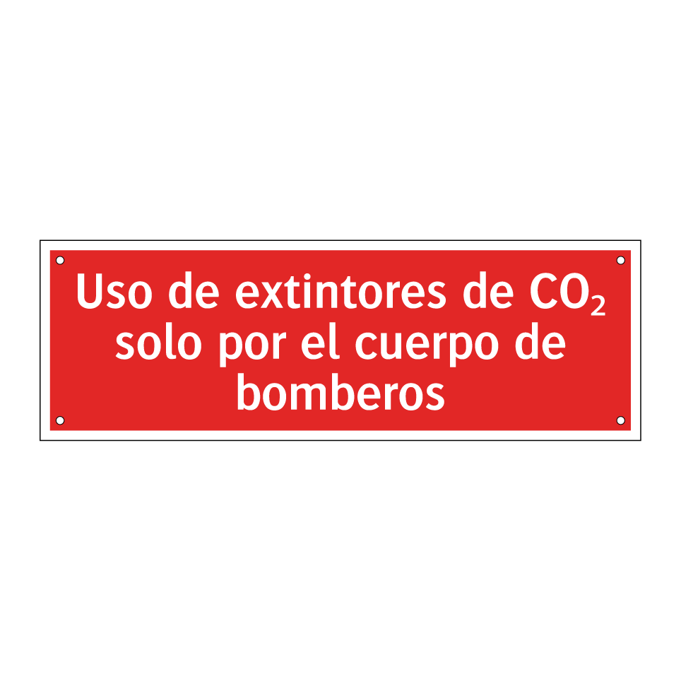 Uso de extintores de CO₂ solo por el cuerpo de bomberos