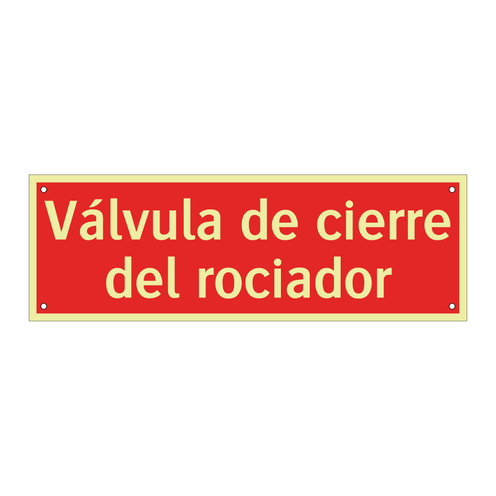 Válvula de cierre del rociador