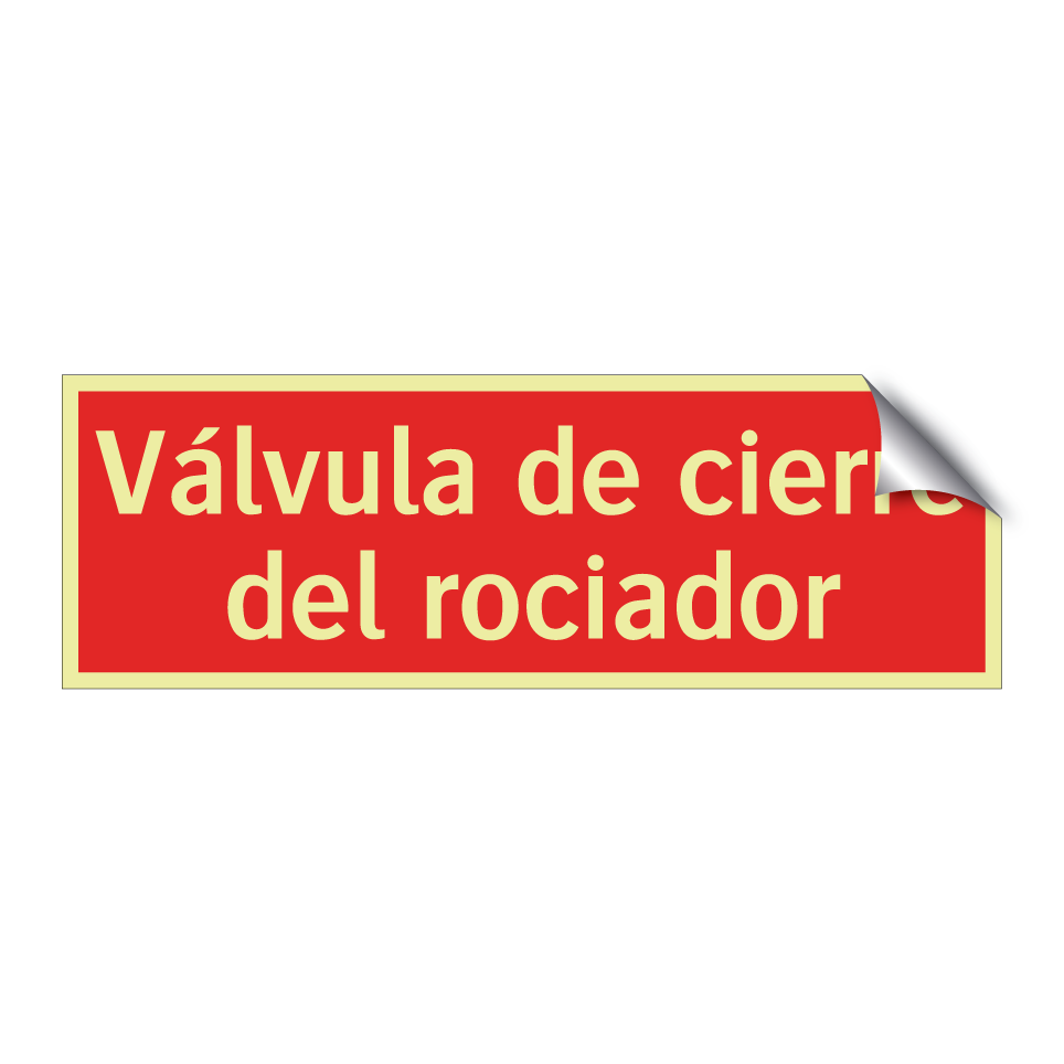 Válvula de cierre del rociador