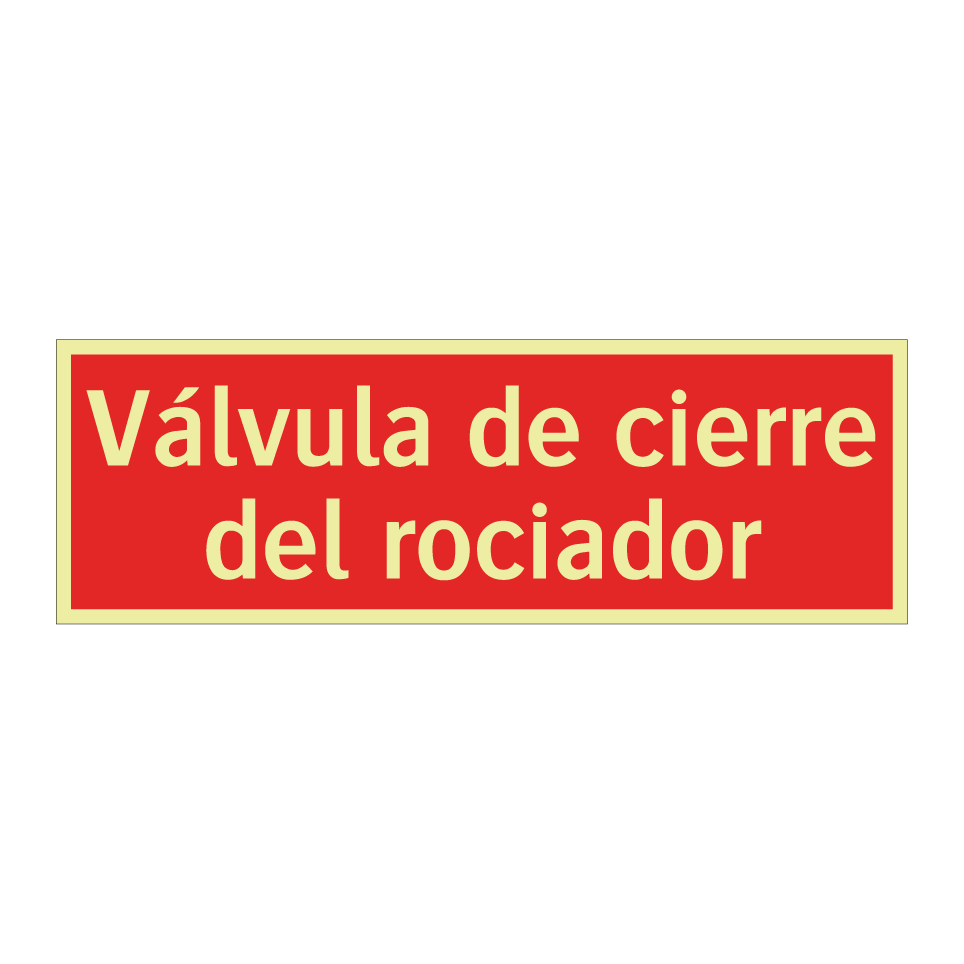 Válvula de cierre del rociador
