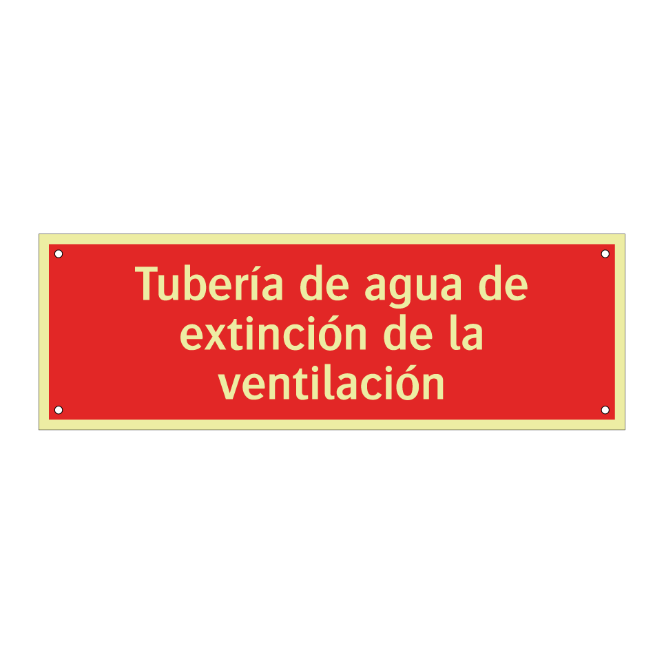 Tubería de agua de extinción de la ventilación