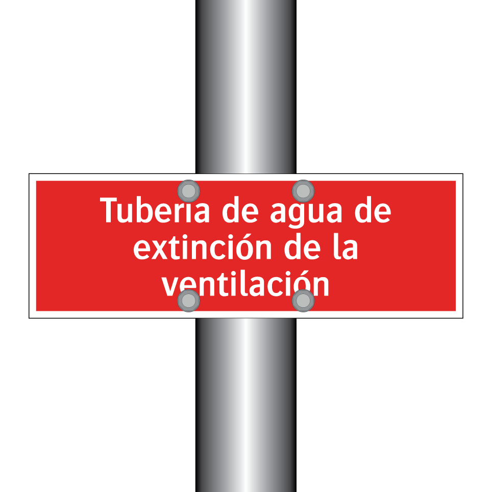 Tubería de agua de extinción de la ventilación
