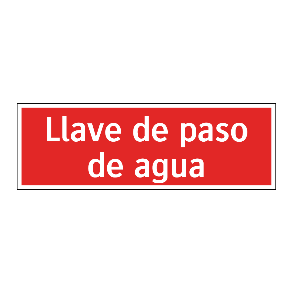 Llave de paso de agua