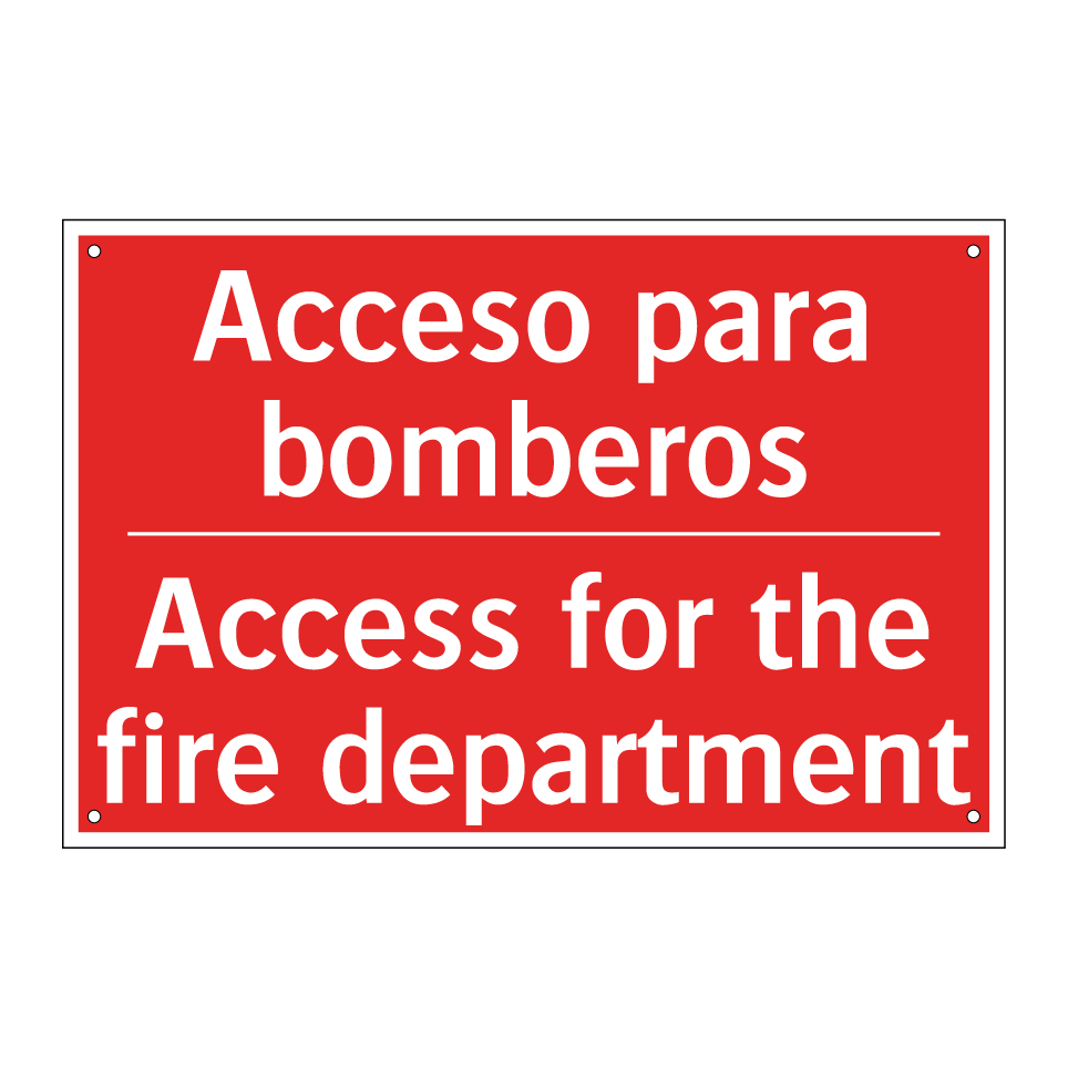 Acceso para bomberos - Access for the fire department