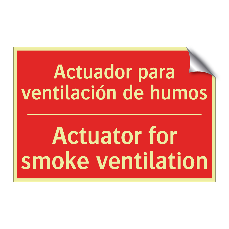 Actuador para ventilación de /.../ - Actuator for smoke ventilation