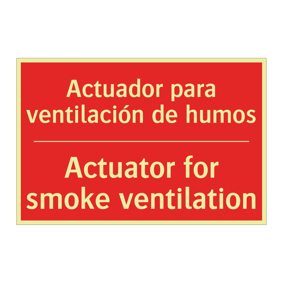 Actuador para ventilación de /.../ - Actuator for smoke ventilation