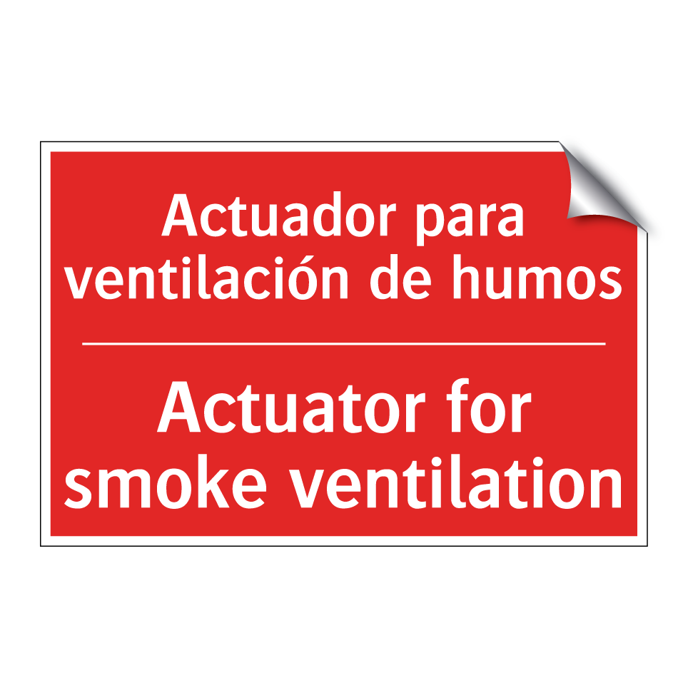 Actuador para ventilación de /.../ - Actuator for smoke ventilation