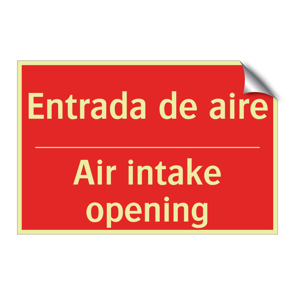 Entrada de aire - Air intake opening