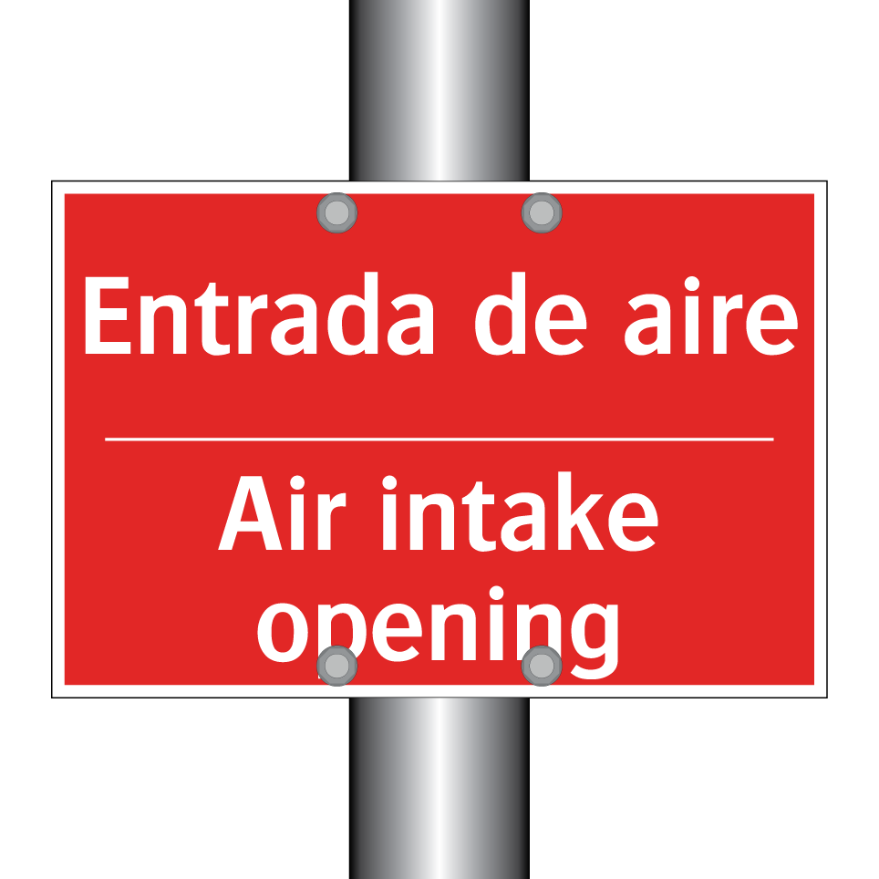 Entrada de aire - Air intake opening